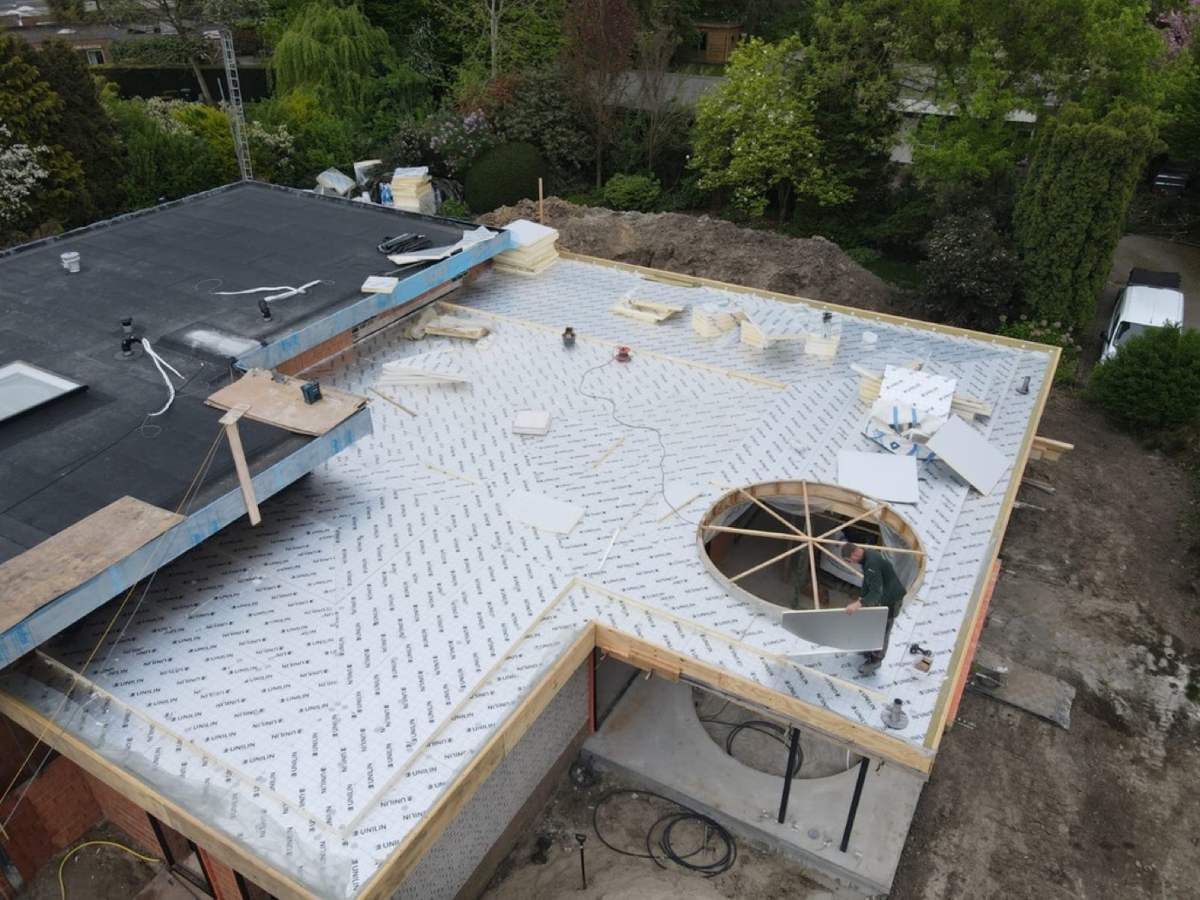 Groot project met afschotisolatie